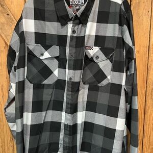 DIXXON Black and White Checkered Men's Shirt